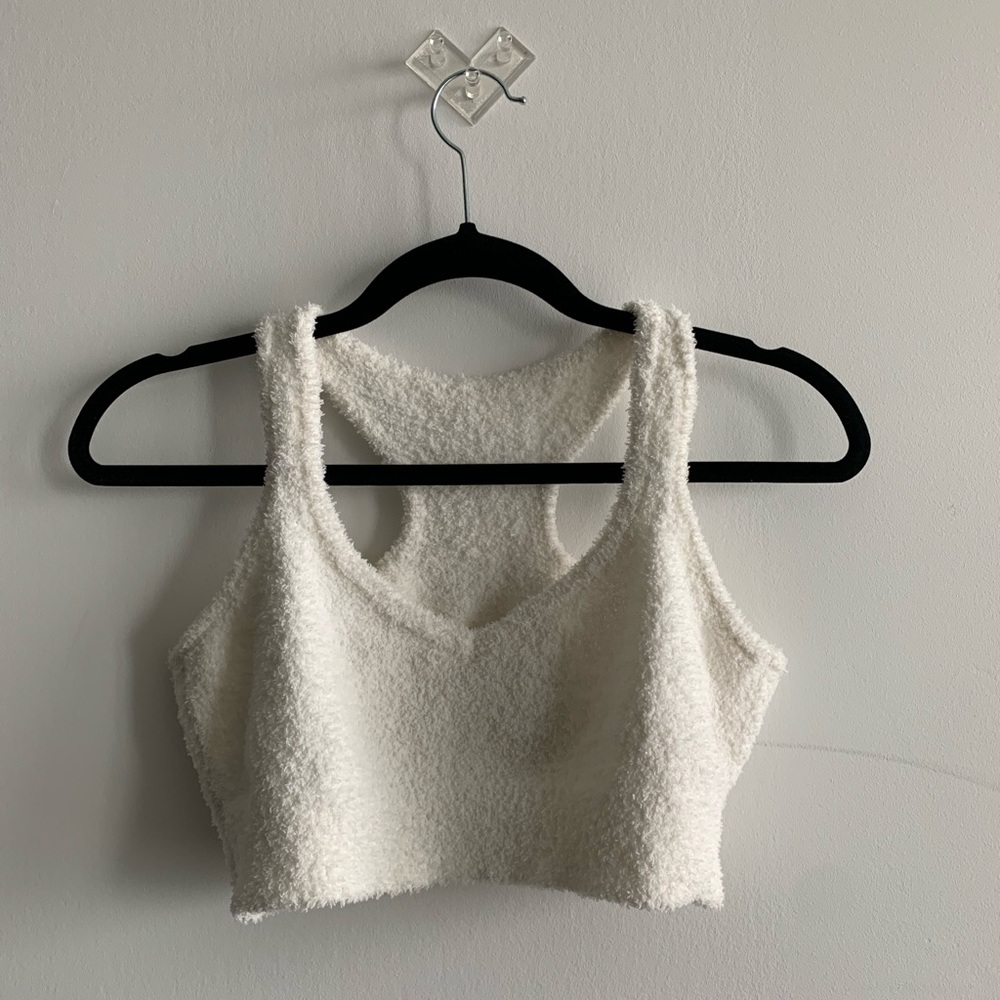 Plush Knit 2 Piece Set - WHITE